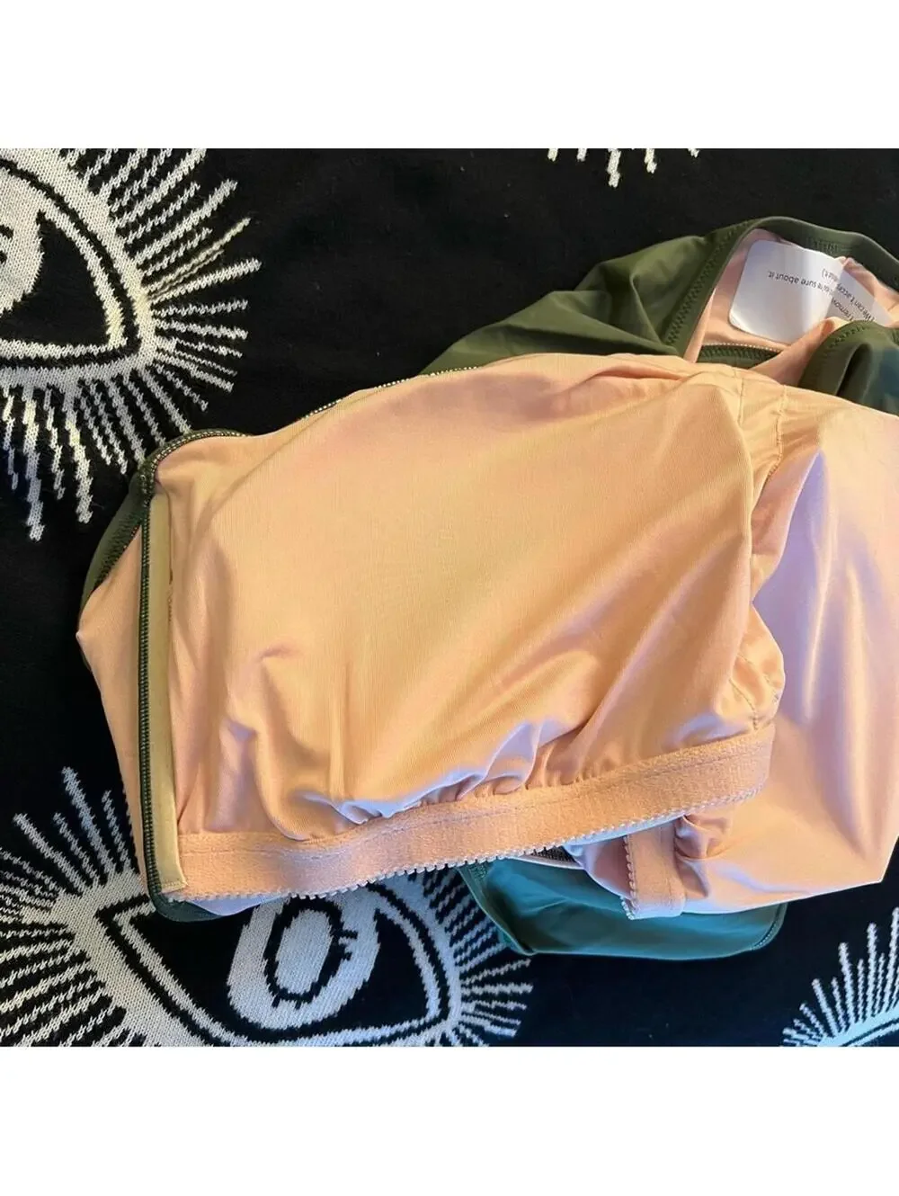 🆕 J. Crew Olive Green Swimsuit Asymmetrical One Piece SAFARI NEW NWT 18 Plus SZ